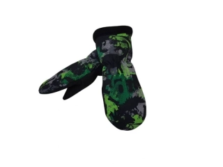 Dětské softshellové rukavice - Dino maskáč + černá