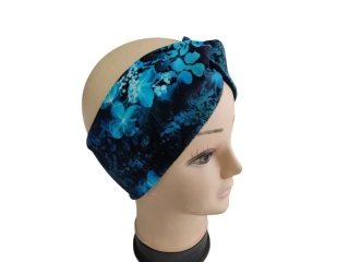 Dívčí / dámská zimní čelenka s fleecem - Modrotajemná