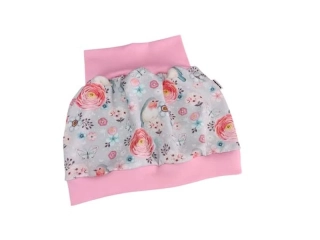 Dívčí / dámská sukně - Ptáčci na šedé