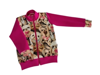 Dívčí mikina na zip - Pejsánci vel. 122