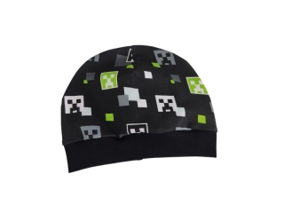 Dětská čepice s lemem - Kostičky