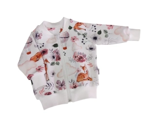 Dívčí mikina na zip - Srnky vel. 74