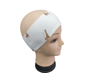 Dívčí / dámská čelenka - rovná - Žirafy