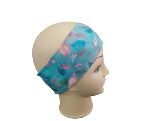 Dívčí / dámská funkční čelenka - Malované lístky